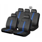MICHELIN Prevleke za sedeže za SUV vozila s 3,5 mm PVC peno, 9-delni komplet, črne in modre barve