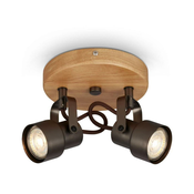 Briloner 2872-025R - LED spot svetiljka SPOTLIGHT 2xGU10/5W/230V braon