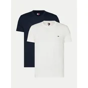Tommy Jeans Majica  nočno modra / bela