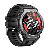 INF Večnamenska pametna ura z zaslonom AMOLED, sledenjem telesne pripravljenosti Black, (5000090736)