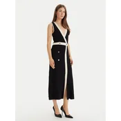 LOLA CASADEMUNT Pletena obleka LS2616160 Črna Regular Fit