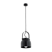 Argon 8281 - Lestenec na vrvici LOGAN 1xE27/15W/230V pr. 20 cm črna