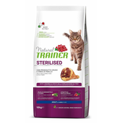 NATURAL TRAINER Suva hrana za odrasle sterilisane mačke Šunka 10kg