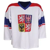 Replika hokejski dres Češke republike 2024 bela oblačila velikost XL