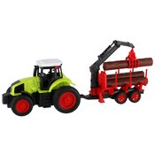 Teddies RC traktor sa dizalom za drva, plastični, 38 cm, 27 MHz