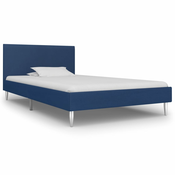 VIDAXL posteljni okvir, modro blago, 90x200 cm