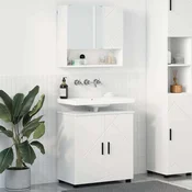 vidaXL Komplet pohištva za kopalnico 2 pcs Bela 61 x 35 x 64 cm