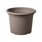Cvetlični lonec GEO rjava siva plastika 25x19cm