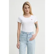 Pamucna majica Levis 2PACK CREWNECK TEE 2-pack za žene, boja: bijela, 74856