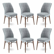 HANAH HOME Set 6 stolica Flex Grey Brown