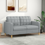 VIDAXL dvosed (140cm, blago), svetlo siv