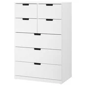 NORDLI Predalnik s 7 predali, bela, 80x122 cm