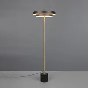 Trio Lighting LED stoječa svetilka Keaton, črna/zlata, višina 138 cm, CCT - Dnevna soba/jedilnica - črna, zlata, bela - Kovina