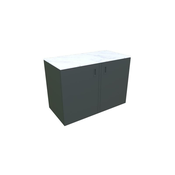Samostojni element z vrati za modularno letno kuhinjo (126,8x63x92 cm, nerjaveče jeklo, lesni dekor)