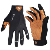 AVIZAR Dvobarvne crno-rjave taktilne športne rokavice WEST BIKING - XS, (20763727)