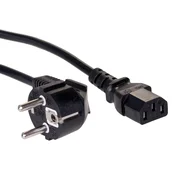 Akyga AK-PC-06A CEE 7/7 - IEC C13 250V/50Hz 10A 3m črn napajalni kabel