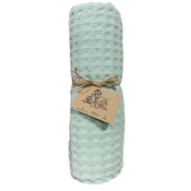 Deksi waffle prekrivac 3 Little Friends mint ( 3839 )