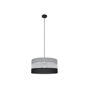 Luster na sajli HELEN 1xE27/60W/230V pr. 40 cm crna/siva/srebrna