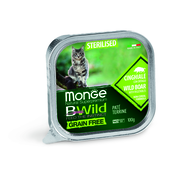 Monge BWild Grain Free Paté Terrine Sterilised - divlja svinja s povrcem 100 g