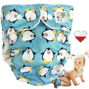 shumee Plenice za večkratno uporabo MINI ŽEP MIKROFLIS PENGUINS NappiMe plenice