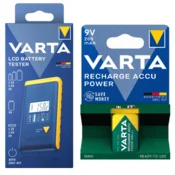 shumee Komplet za testiranje baterij Varta LCD + 9V 200mAh NiMH baterija 1 kos