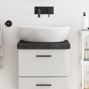 Vidaxl Kopalniški pult temno rjav 40x30x(2-6) cm obdelan trden les