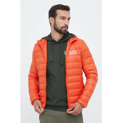 Pernata jakna EA7 Emporio Armani za muškarce, boja: narancasta, za prijelazno razdoblje