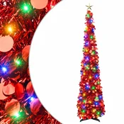 Vidaxl Zložljivo LED božično drevo z zvezdo na vrhu 120 cm 50 LED PET