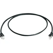 Telegärtner RJ45 omrežni priključni kabel CAT 6A S/FTP 25 m črne barve z zaščito pred gorenjem, brez halogena Telegärtner