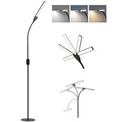 Nettlife NETTLIFE Zatemnljiva LED talna svetilka - črna talna svetilka za dnevno sobo 158 cm moderna talna svetilka na dotik 9 W, (22148926)