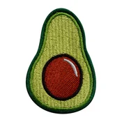 shumee Našitek AVOKADO - majhen sadež z ogromno koščico - Podlaga za nalepko z likanjem/toplotnim varjenjem - Vezen našitek/značka/emblem