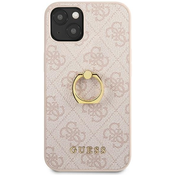 GUESS GUHCP13M4GMRPI silikonski ovitek za iPhone 13 6.1 RING - z zlatimi držalom