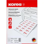 Samoljepljive etikete Kores - A4, 100 listova, 105 x 48 mm