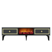 Hanah Home HANAH HOME Flame Fireplace - Anthracite, Gold TV omarica, (20870466)