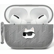 shumee Ovitek za AirPods 4 Karl Lagerfeld Monogram Srebrna