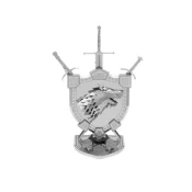 Metalni sastavljivi model Metal Earth: Premium Series - Game of Thrones: House Stark Sigil