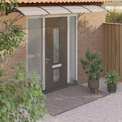 vidaXL Nadstrešek za vrata črn in prozoren 400x80 cm polikarbonat