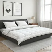 vidaXL Set odeje in blazine 3 pcs 200x200 cm 4 letni časi 220 GSM Bela