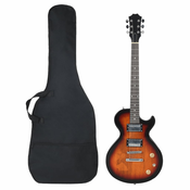 vidaXL Električna gitara za početnike s torbom smeđa-crna 4/4 39 