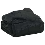 Vidaxl Poletna odeja Črna 200 x 155 cm Satin in mikrovlakna