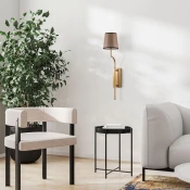 Opviq Zidna lampa Lumora-15334, 16x22x72cm, IP20, Zlatno-smeda boje