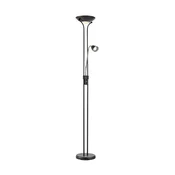 Markslöjd LED-stropna svetilka Modu, črna, bralna luč, višina 180 cm, dim. - Dnevna soba/jedilnica - črna, prosojna - Kovina