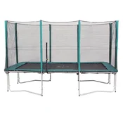 Homestar Trampolin 426x274 cm z ograjo in zeleno blazino