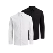 Jack&Jones 2 PAK - moška srajca JJJOE Slim Fit 12182995 Black/BELA (Velikost XXL)
