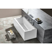 Pravokotna kad CLEO, 150 x 75 x 48 cm, bela - Bela - 150.00 - 84 - 48.00 - Akrilat - Vgrajen v tla - Pravokotna - 52.00 - Polysan - RECTANGULAR BATHTUBS - 75.00 - 150x75x48 cm - 220.00