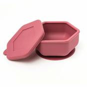 Tiny Twinkle Silicone Bowl posudica Burgundy 4m+ 1 kom