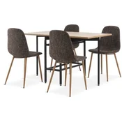 FOLDINGBRO L130 sto top. hrast + 4 JONSTRUP tamno braon