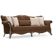 Casa Padrino luxury baroque living room sofa brown/antique silver - Handmade baroque style sofa with decorative pillows - Luxury living room furniture in baroque style - Baroque furniture