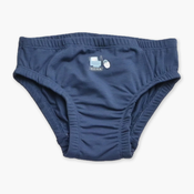 Jeans modre otroške spodnje hlače za fanta s tiskom bagra