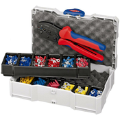 Knipex klešta za krimpovanje PreciForce® sa standardnim kablovskim konektorima u TANOS MINI-systainer® plasticnoj kutiji (97 90 21)